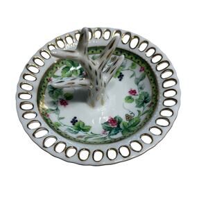Museum of Jewelry Reticulated Ring Jewelry Trinket Dish Reticulated Floral